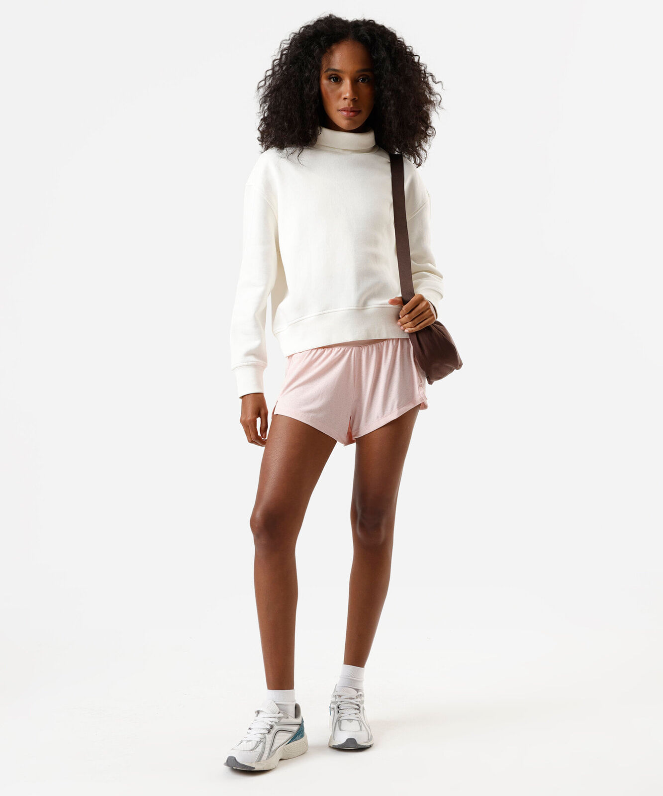 short running esportivo feminino bolso com zíper rosa
