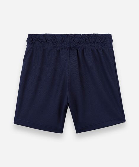 short esportivo infantil cós elástico azul