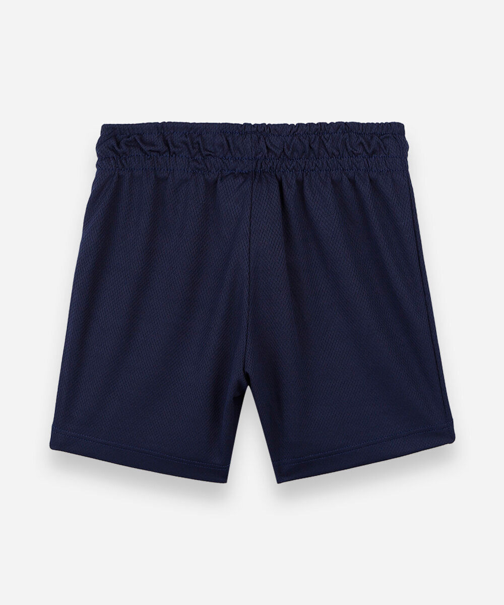 short esportivo infantil cós elástico azul