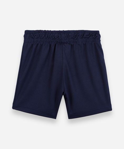 short esportivo infantil cós elástico azul