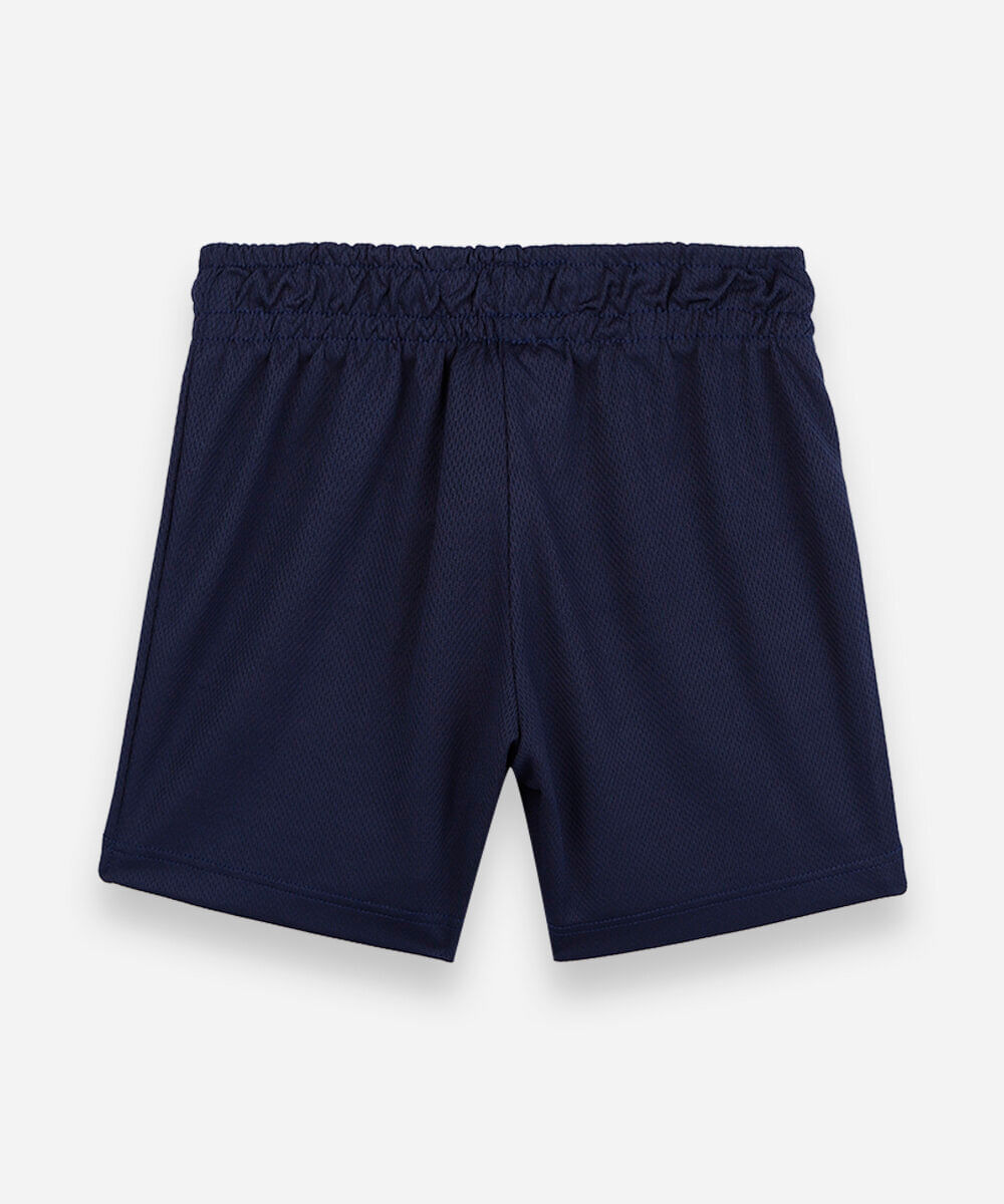 short esportivo infantil cós elástico azul