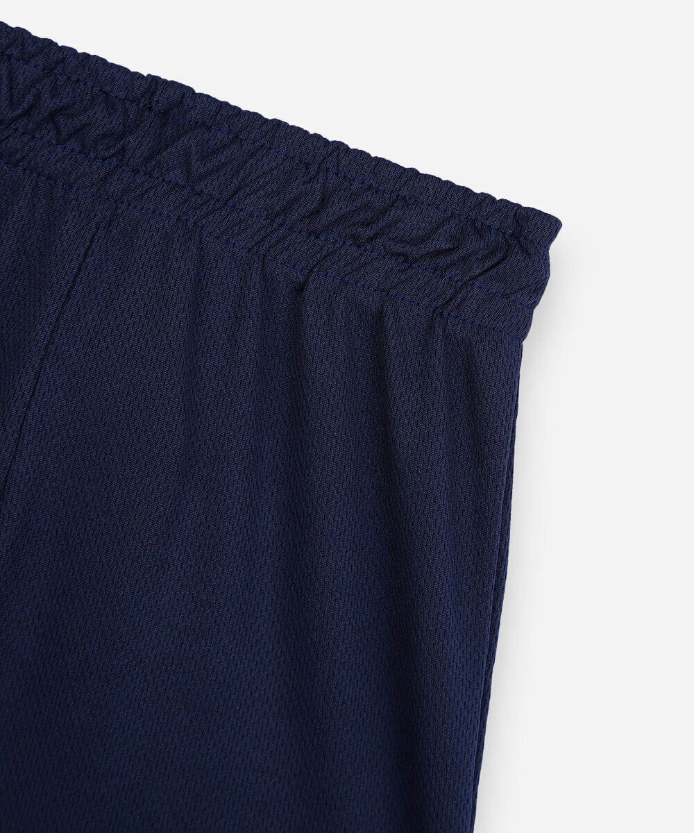 short esportivo infantil cós elástico azul