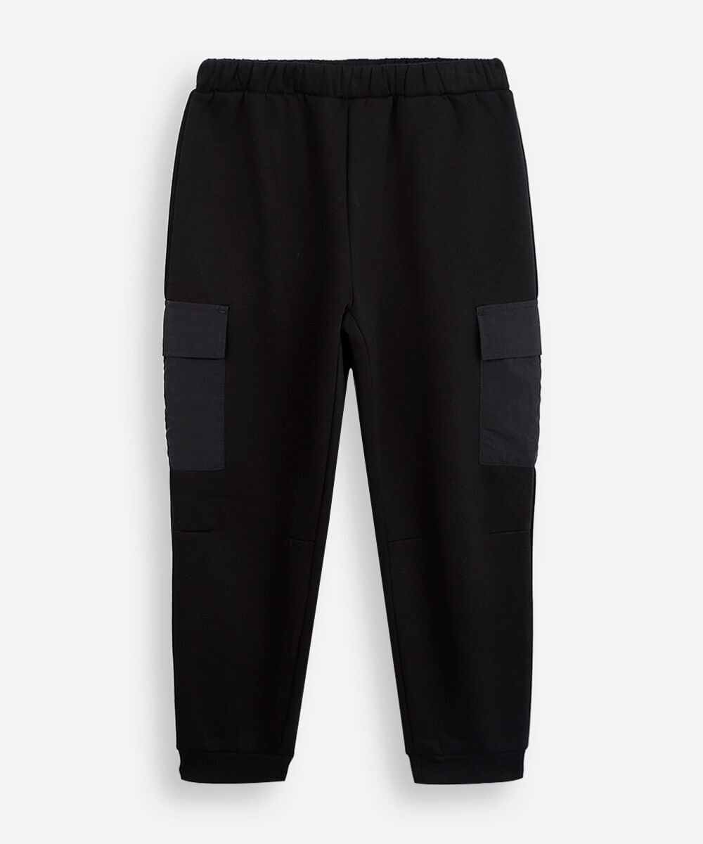 calça de moletom infantil preta