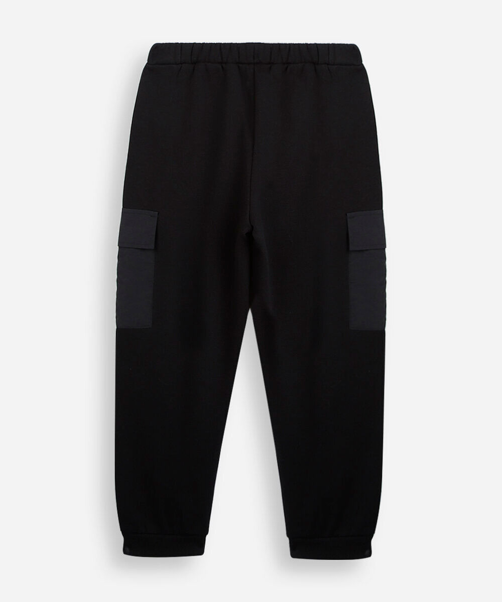calça de moletom infantil preta