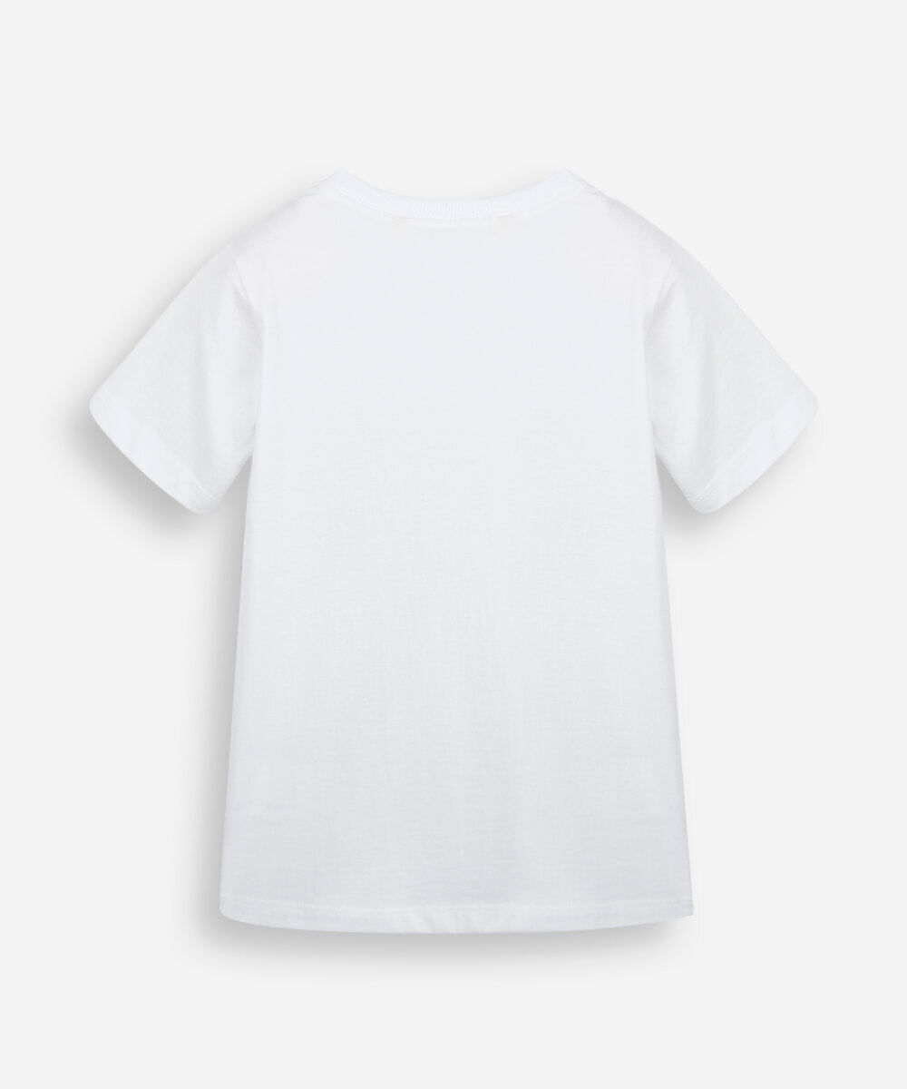 camiseta infantil de algodão homem aranha off white