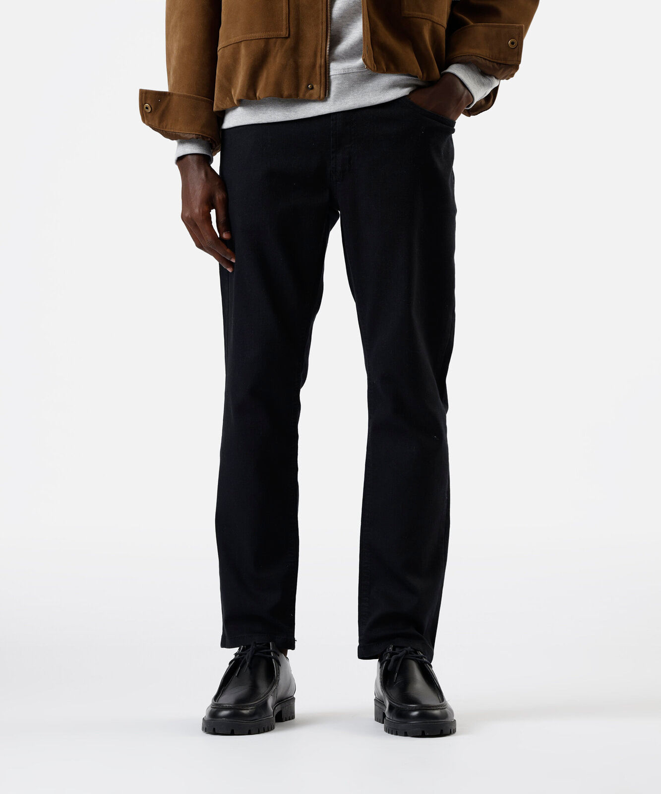 calça slim masculina jeans preta