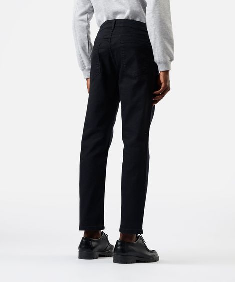 calça slim masculina jeans preta