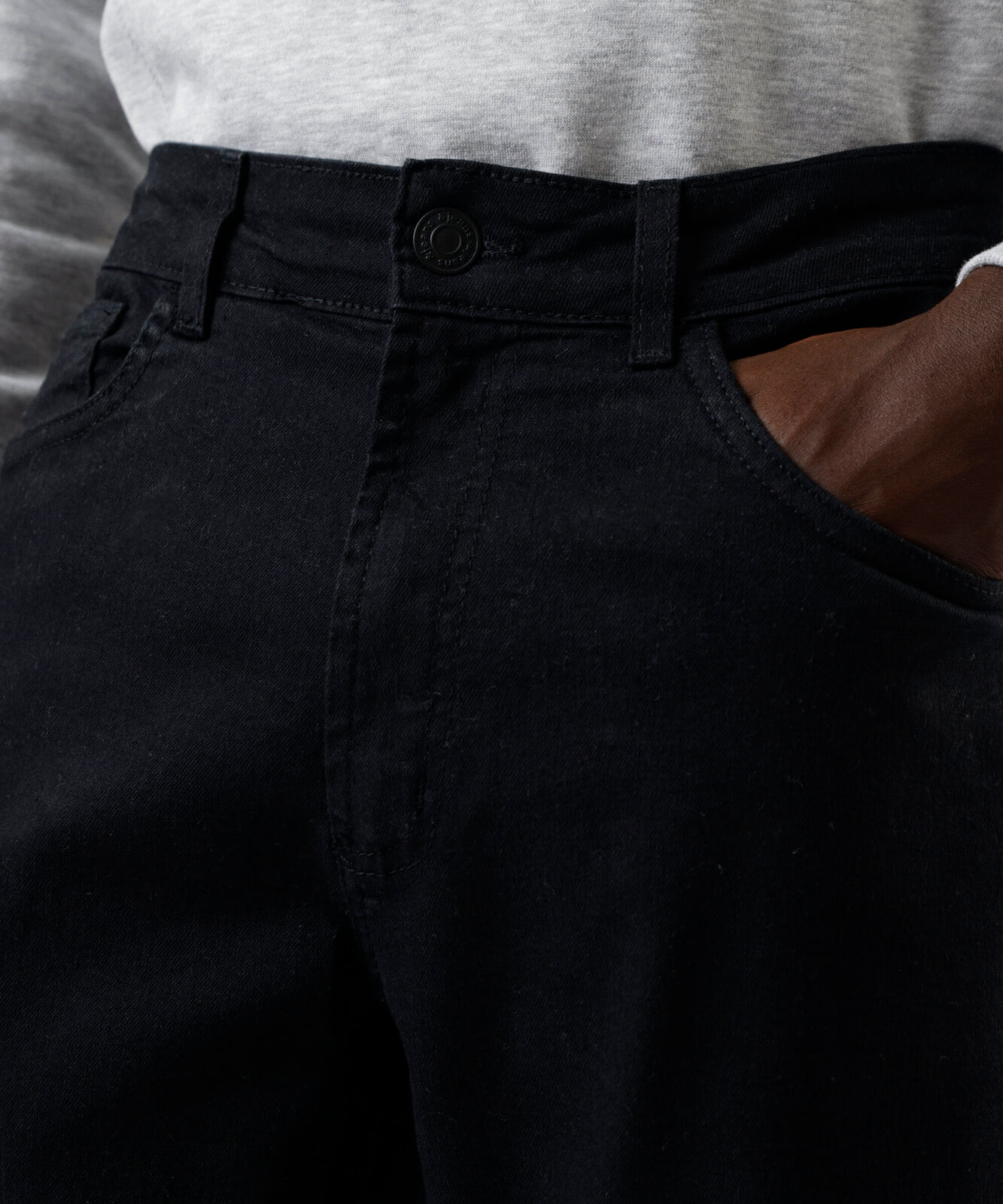 calça slim masculina jeans preta