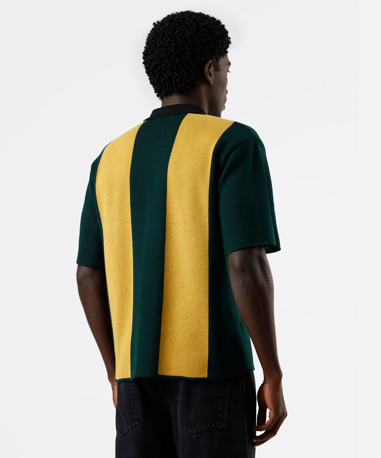polo masculina de tricot listrada brasil verde