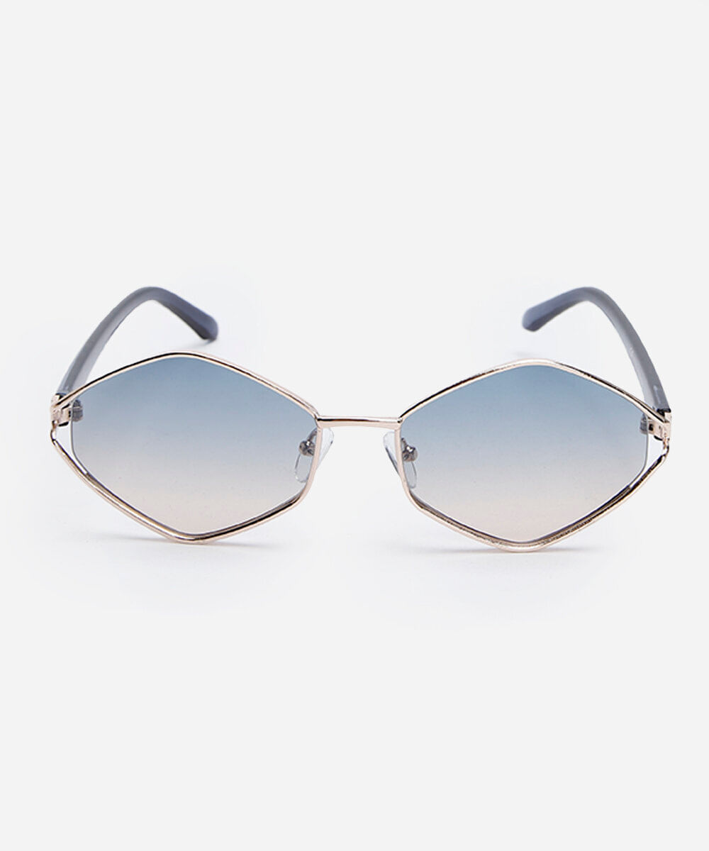 óculos de sol oval triton feminino dourado