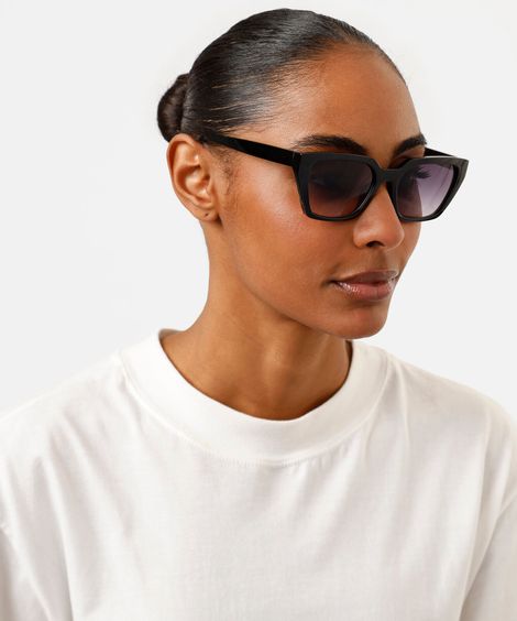 óculos de sol quadrado feminino preto