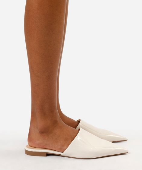 mule bico fino off white