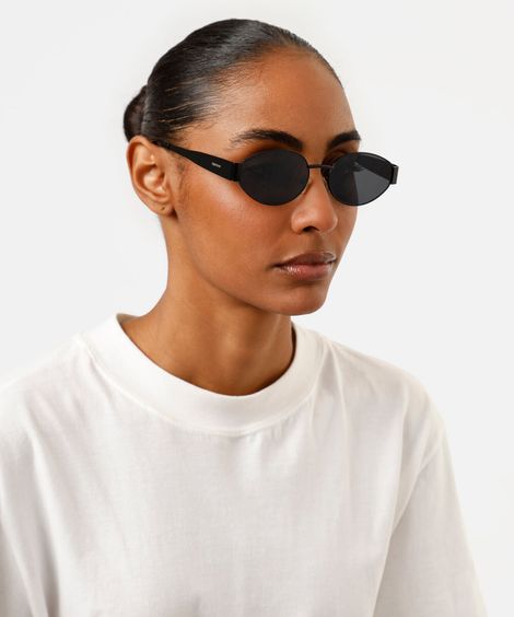 óculos de sol oval triton feminino preto