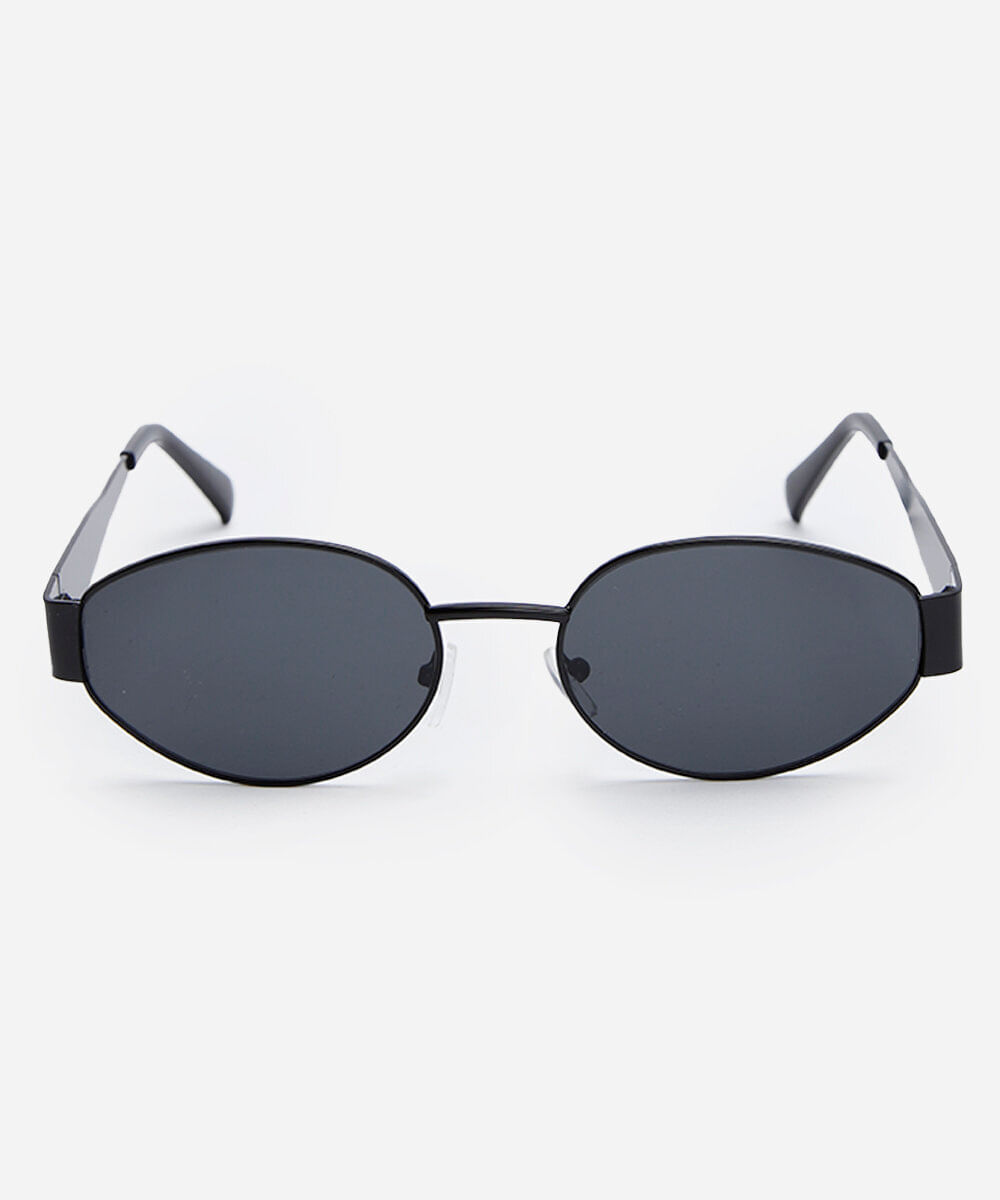 óculos de sol oval triton feminino preto