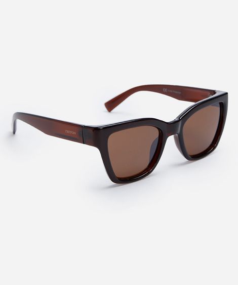 óculos de sol quadrado triton feminino marrom