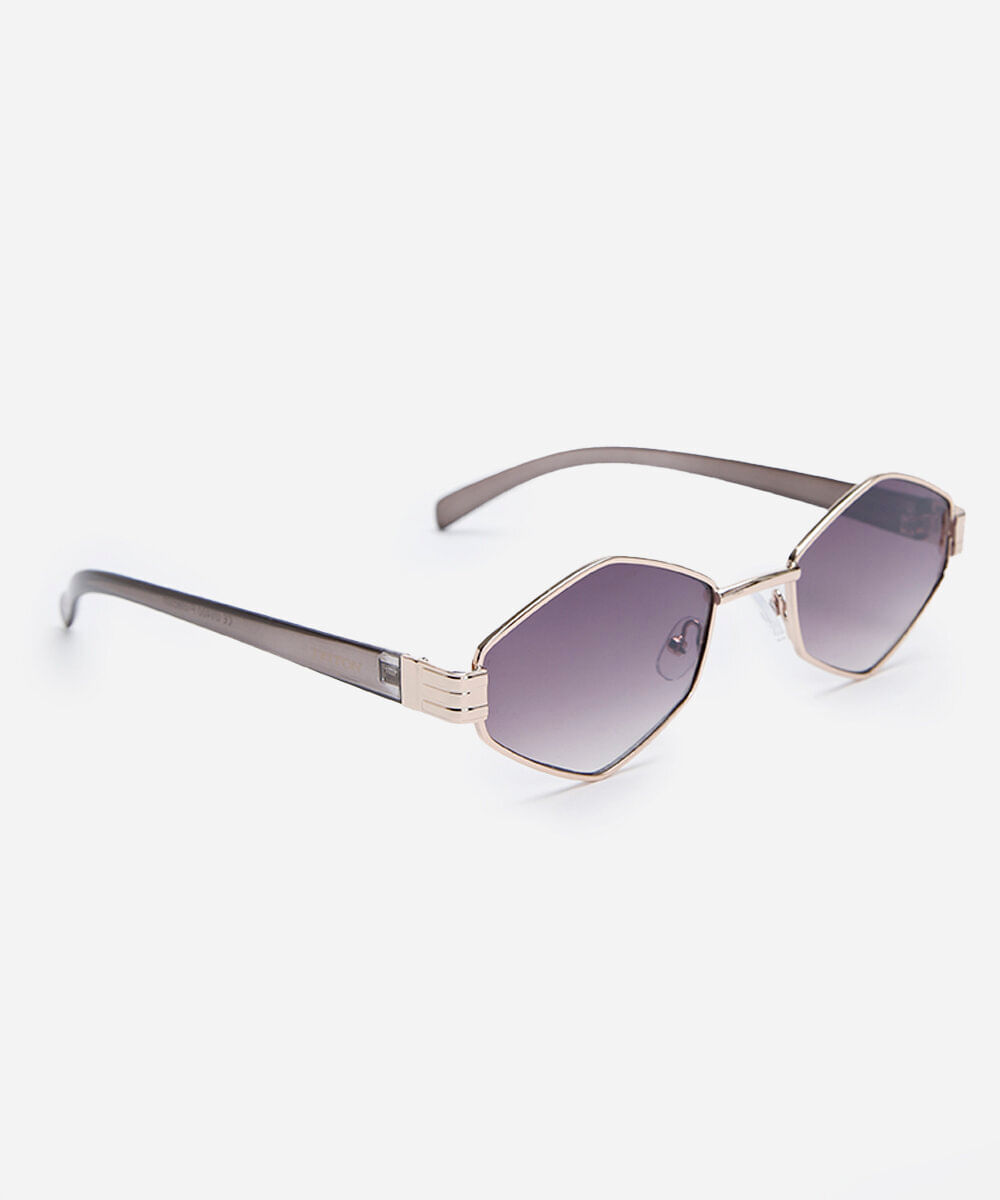 óculos de sol geométrico triton feminino dourado