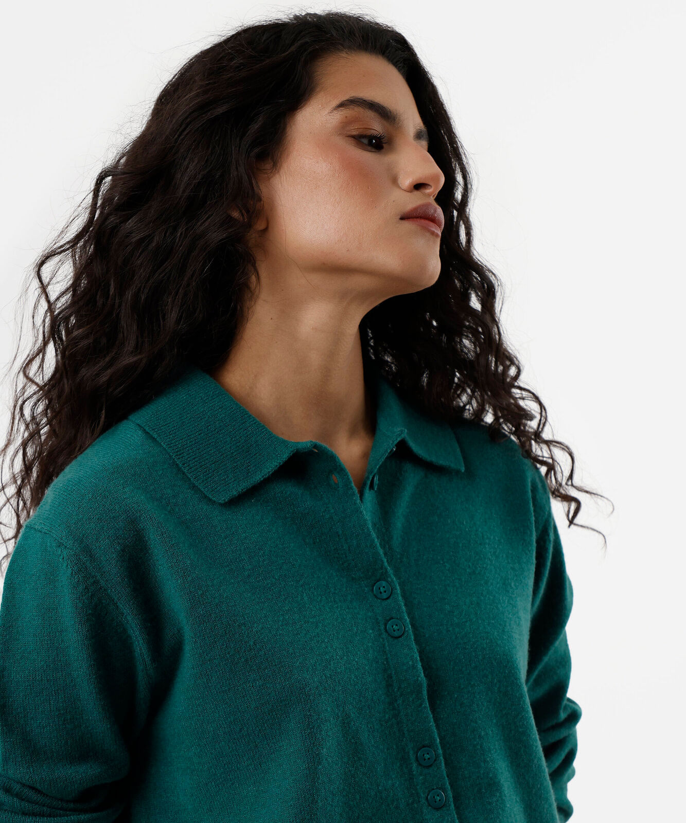 cardigan feminino de tricot verde