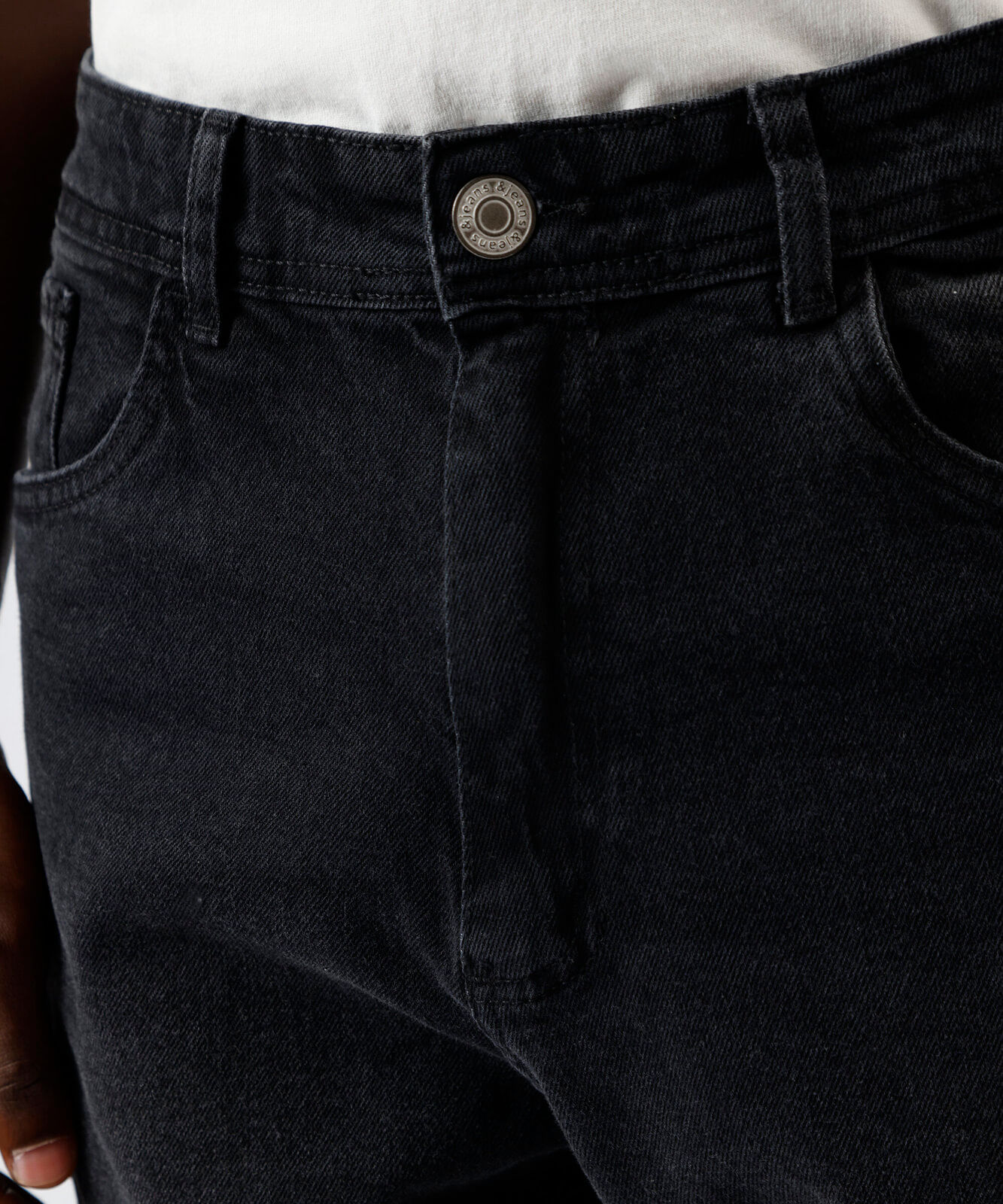 calça reta masculina jeans preta