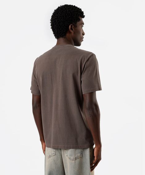 camiseta masculina de algodão estonada brasil marrom