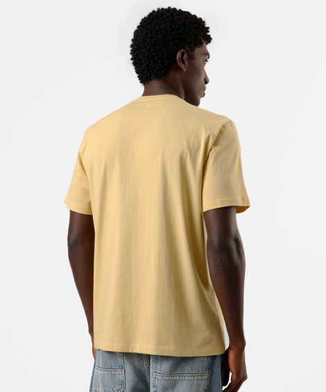 camiseta masculina de algodão vintage brasil amarela