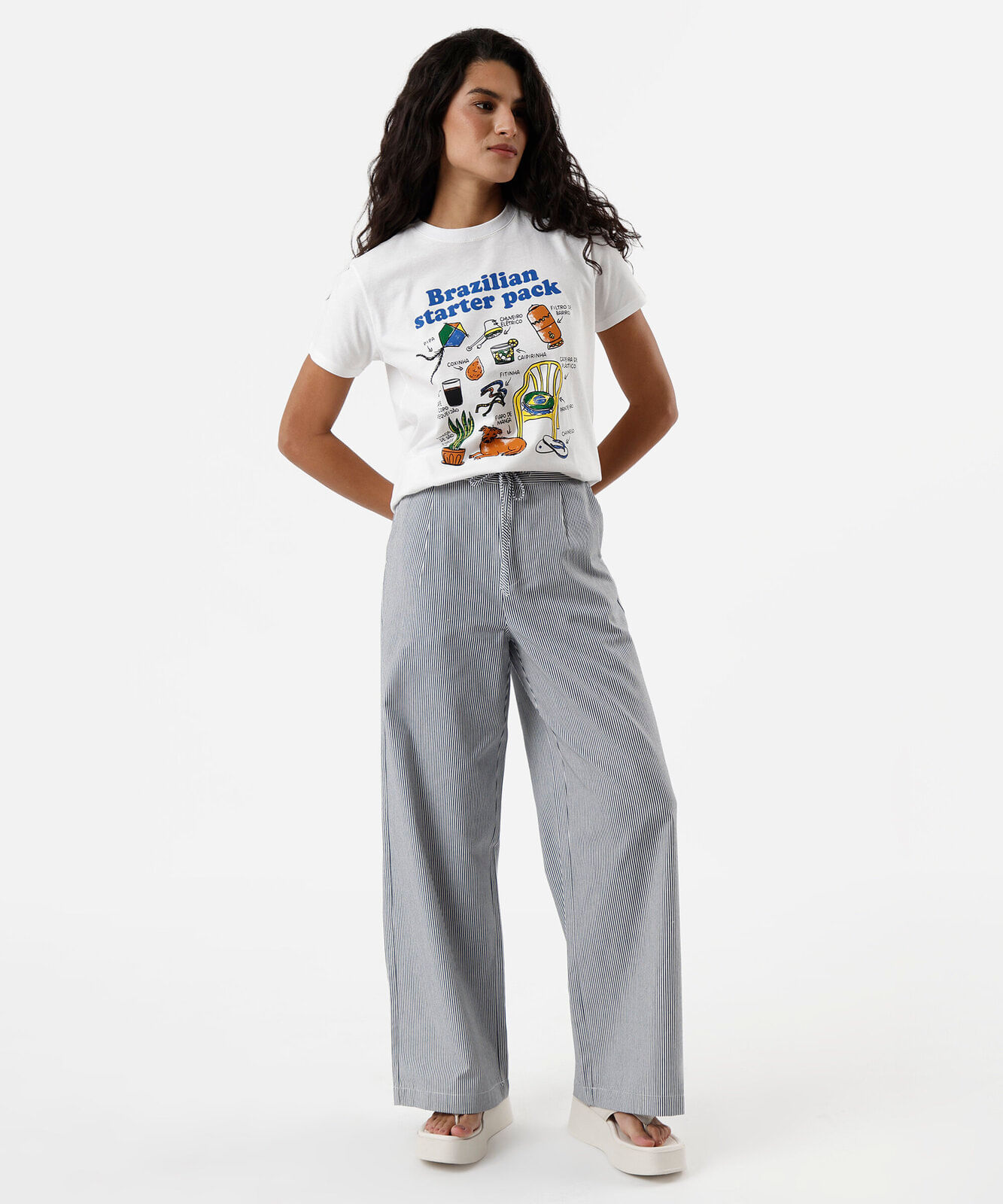 camiseta feminina brasil pack off white