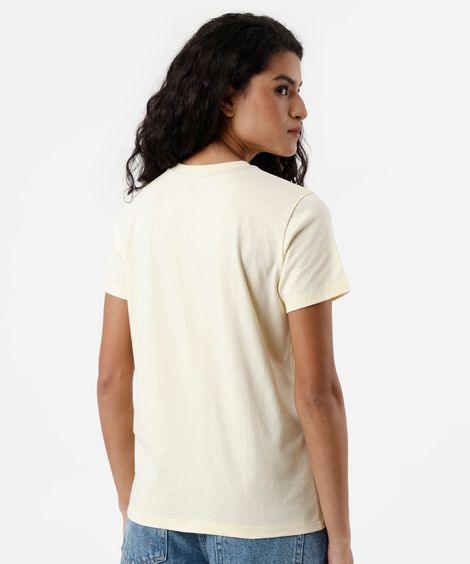 camiseta feminina regular molho brasileiro amarela