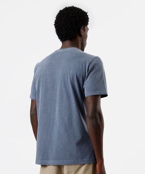 camiseta masculina de algodão brasileiragem azul
