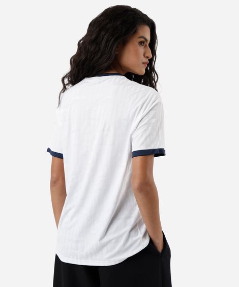camiseta esportiva feminina manga curta brasil branca