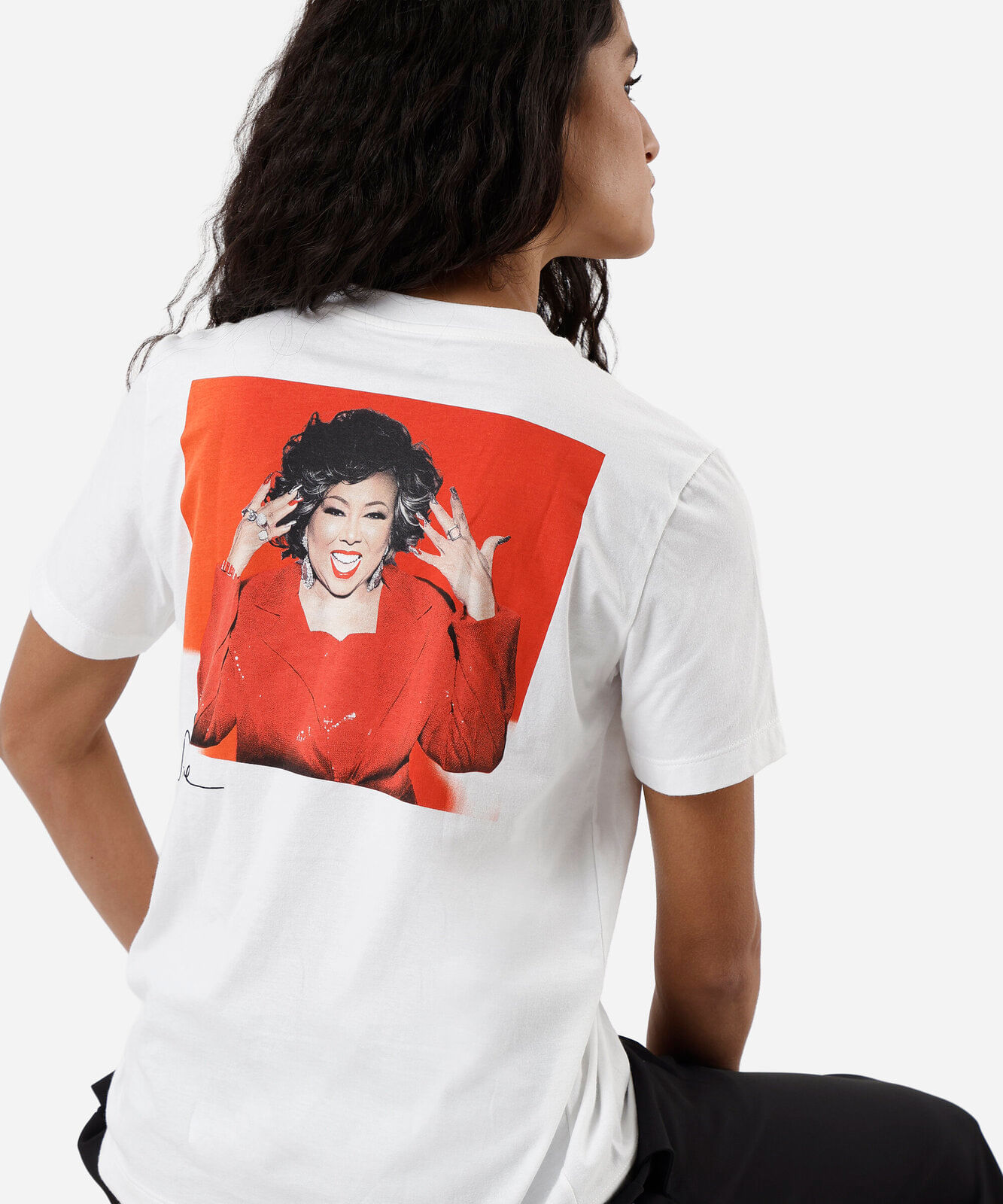 camiseta feminina de algodão manga curta alcione off white