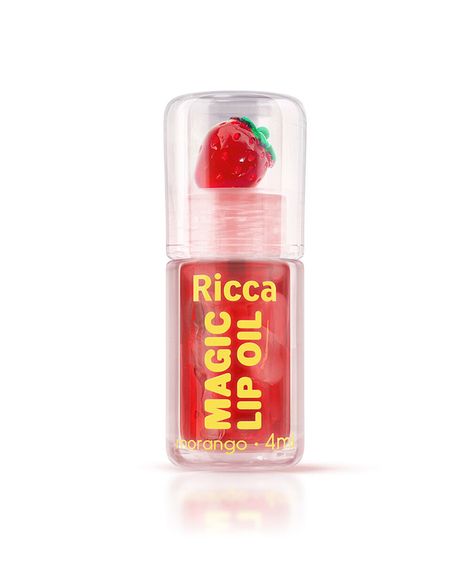 gloss labial ricca magic lip oil morango