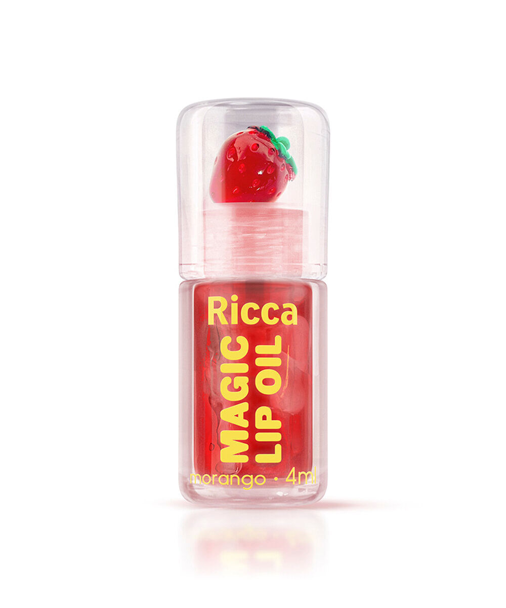gloss labial ricca magic lip oil morango