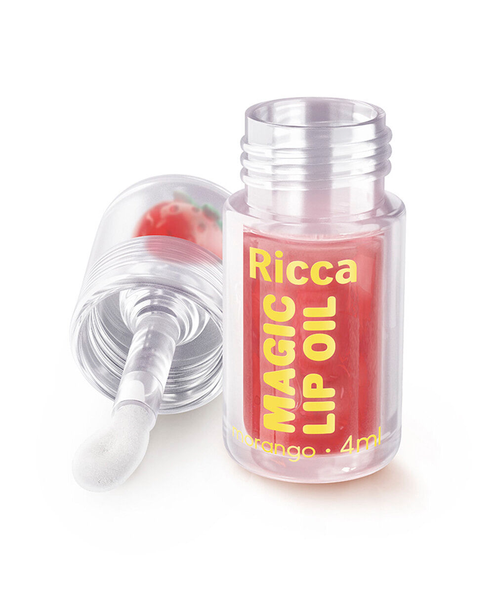 gloss labial ricca magic lip oil morango