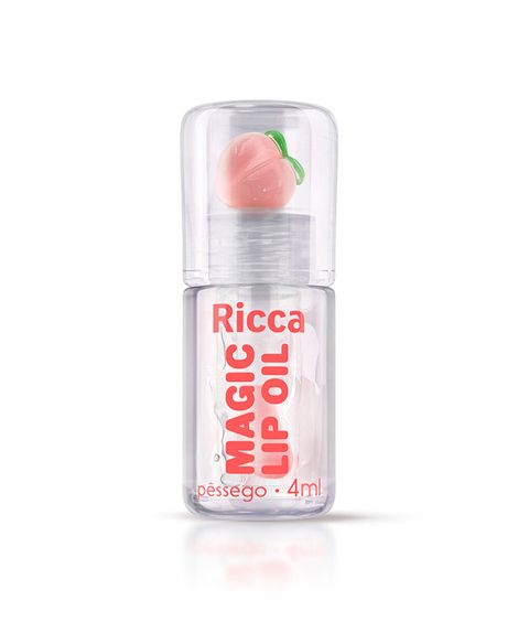 gloss labial ricca magic lip oil pêssego