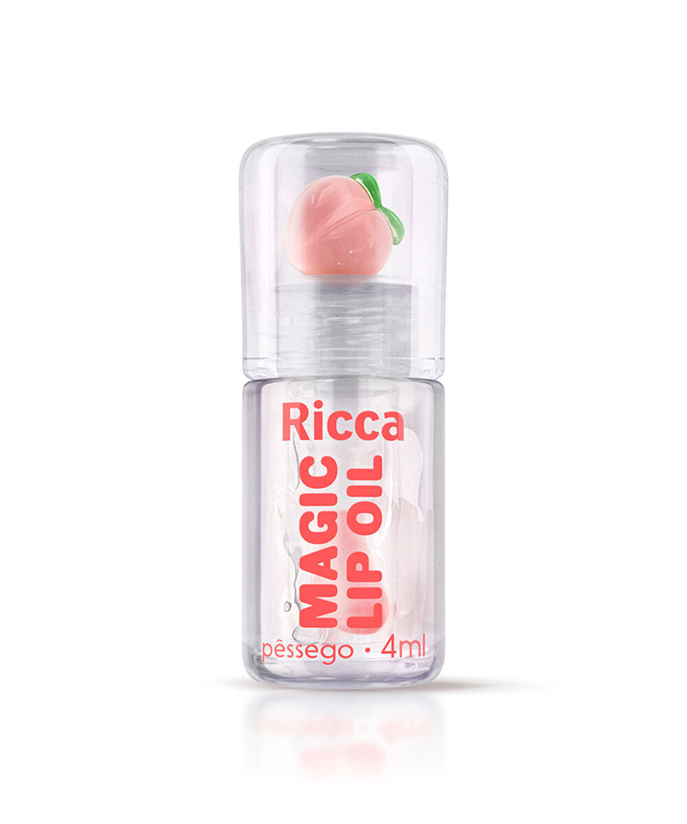 gloss labial ricca magic lip oil pêssego