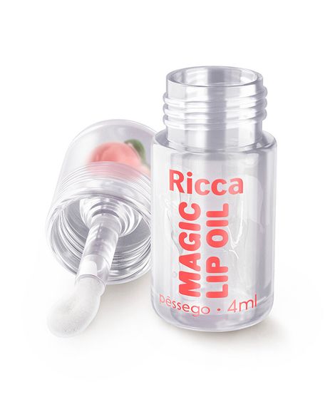 gloss labial ricca magic lip oil pêssego