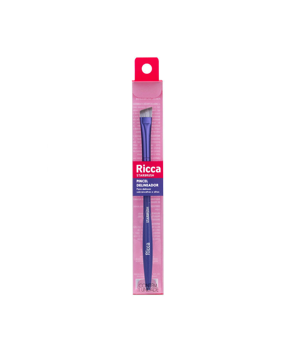 pincel ricca para delinear chanfrado starbrush rs05