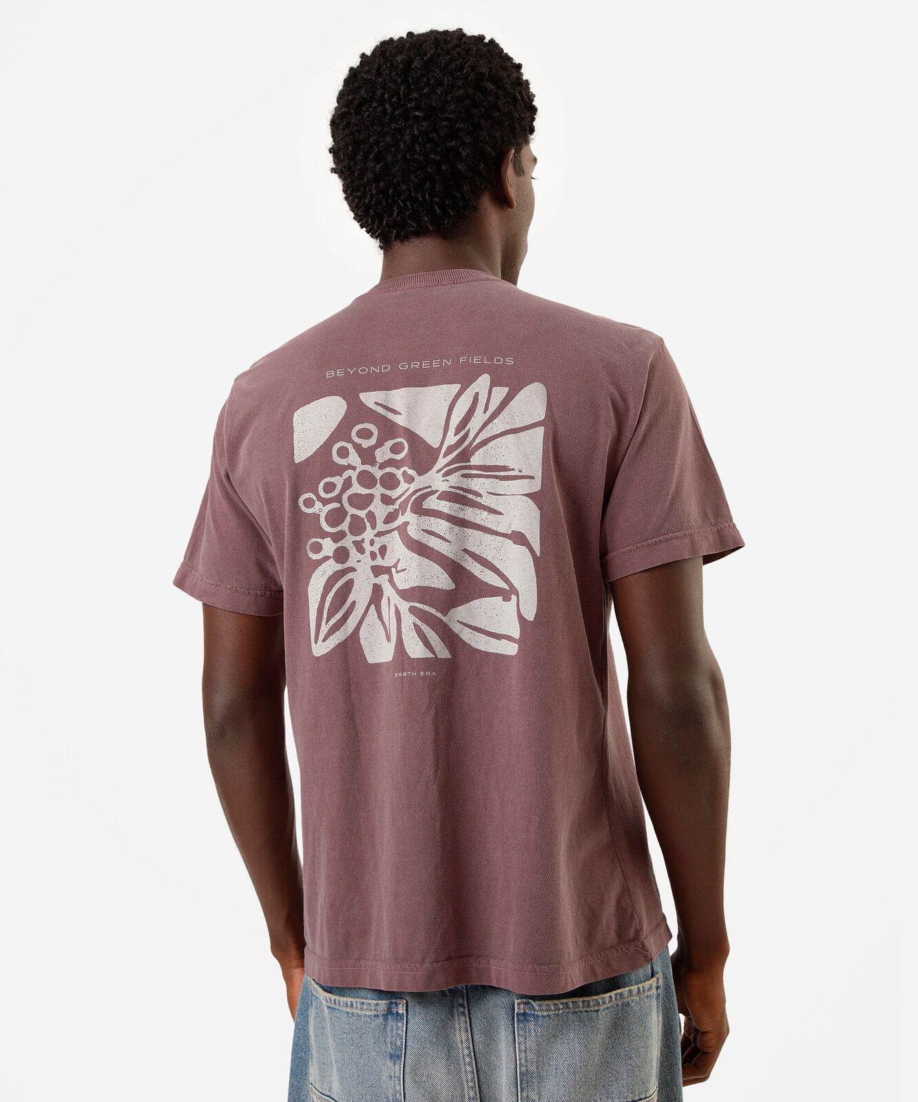 camiseta masculina de algodão estonada rosa
