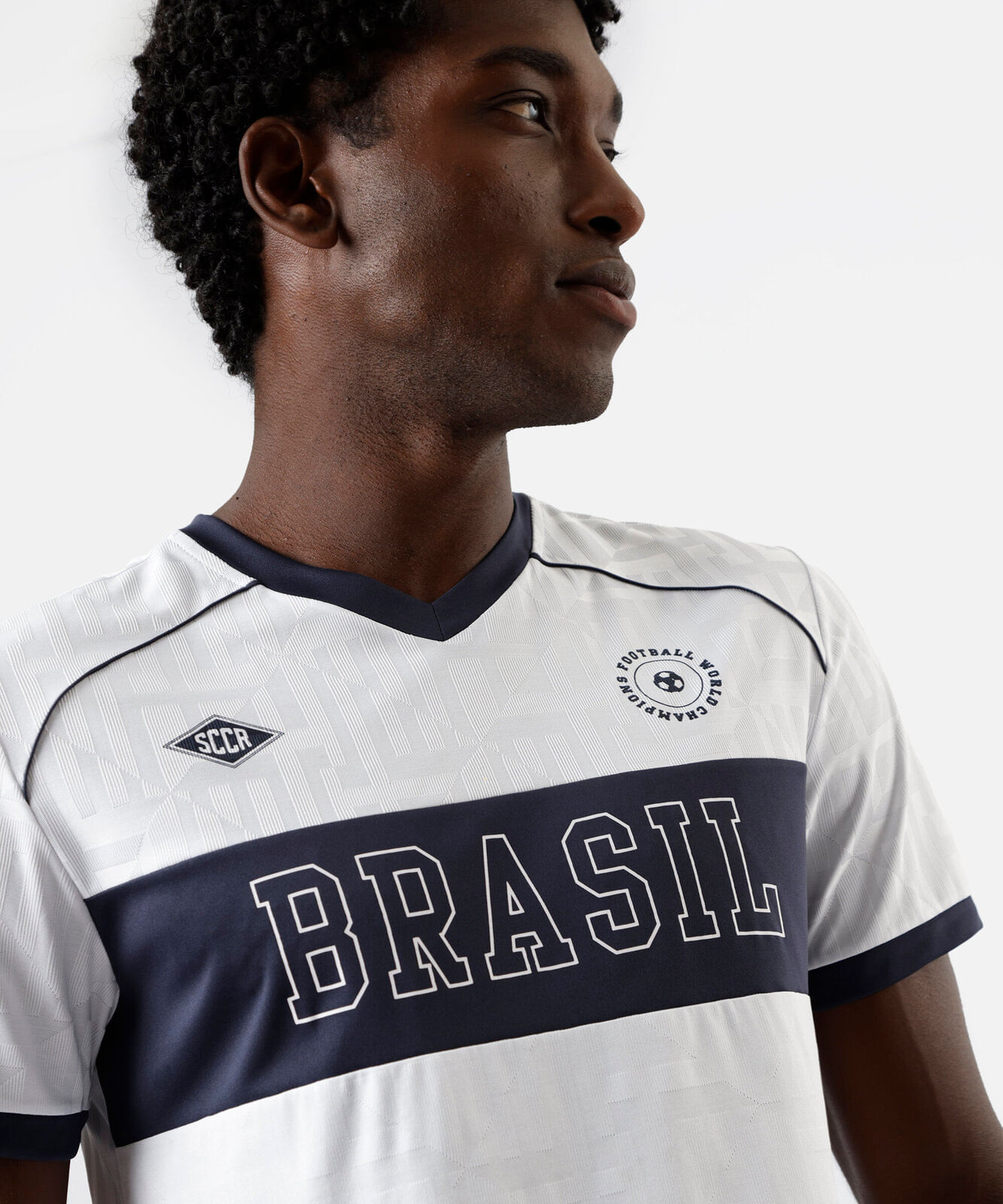 camiseta esportiva masculina manga curta brasil branca