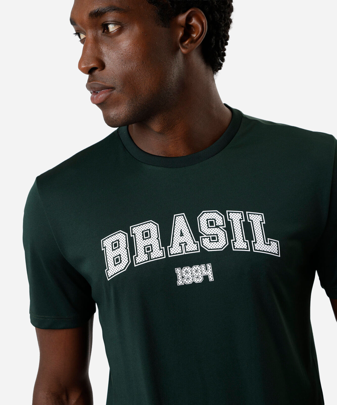 camiseta esportiva masculina manga curta brasil verde