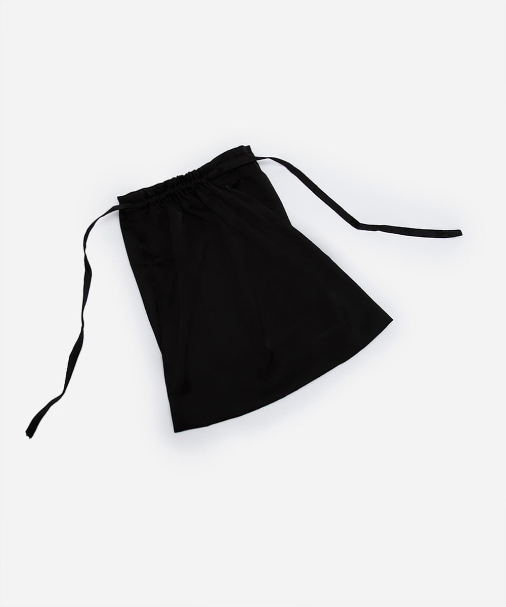 pijama short doll feminino com renda acetinado preto
