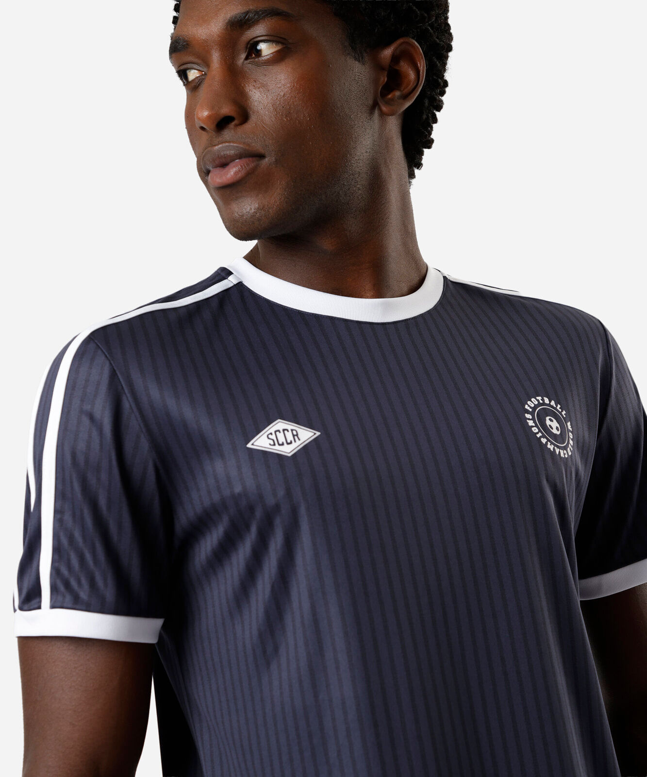 camiseta esportiva masculina manga curta azul