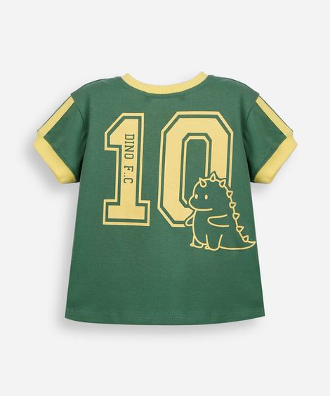 camiseta infantil de algodão manga curta brasil amarela