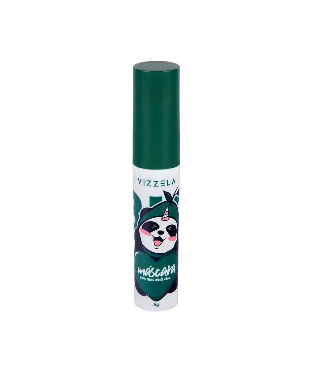 máscara para cílios vizzela big no panda olive green verde 5g