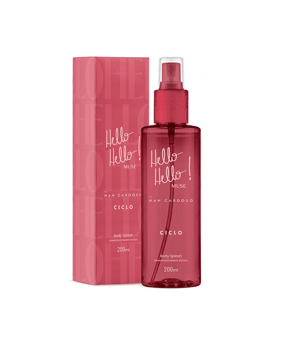 body splash feminino hello hello muse ciclo by nah cardoso 200ml