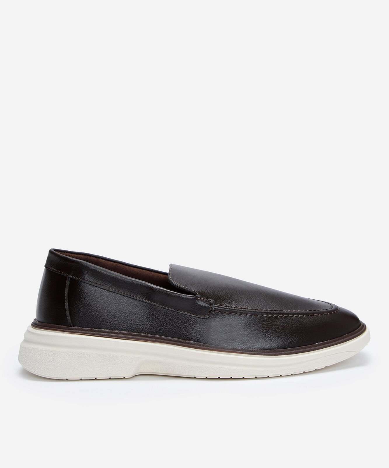 mocassim masculino texturizado marrom