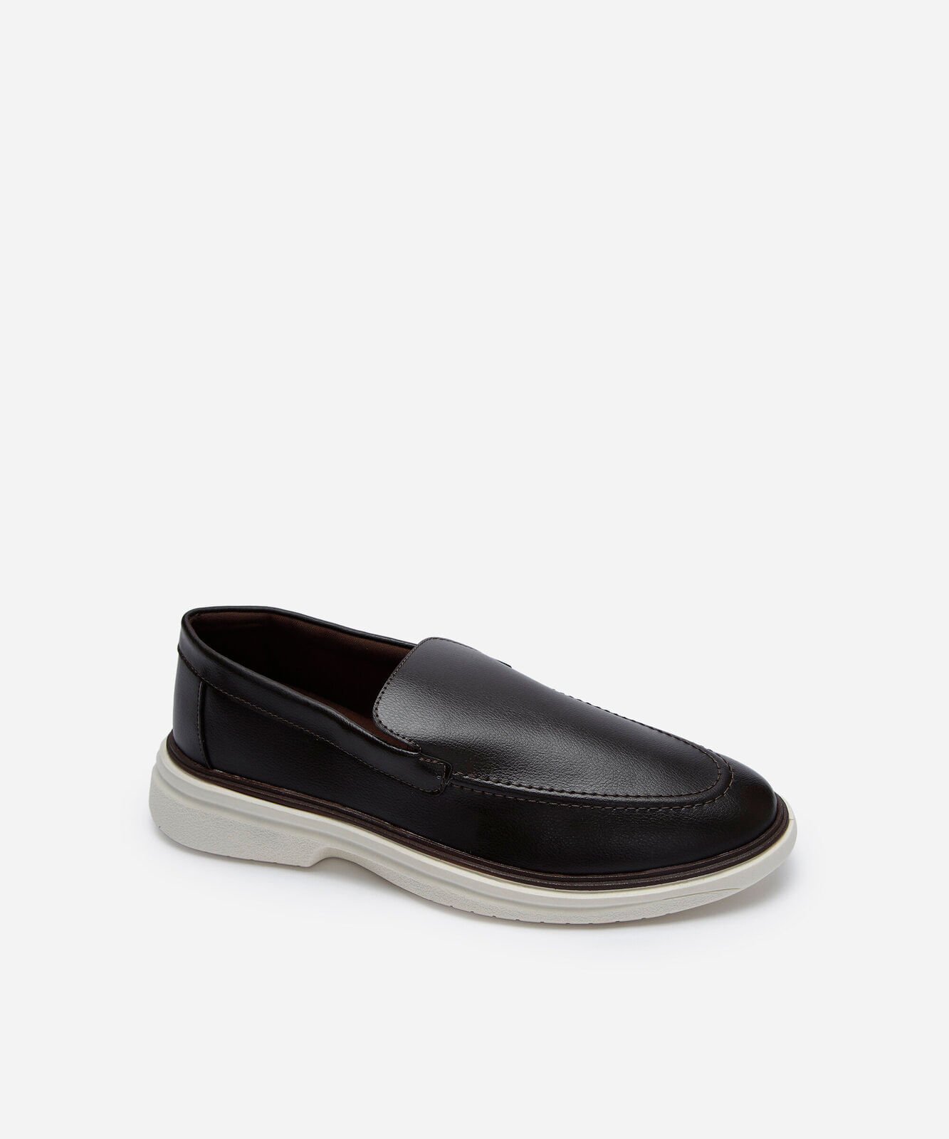 mocassim masculino texturizado marrom