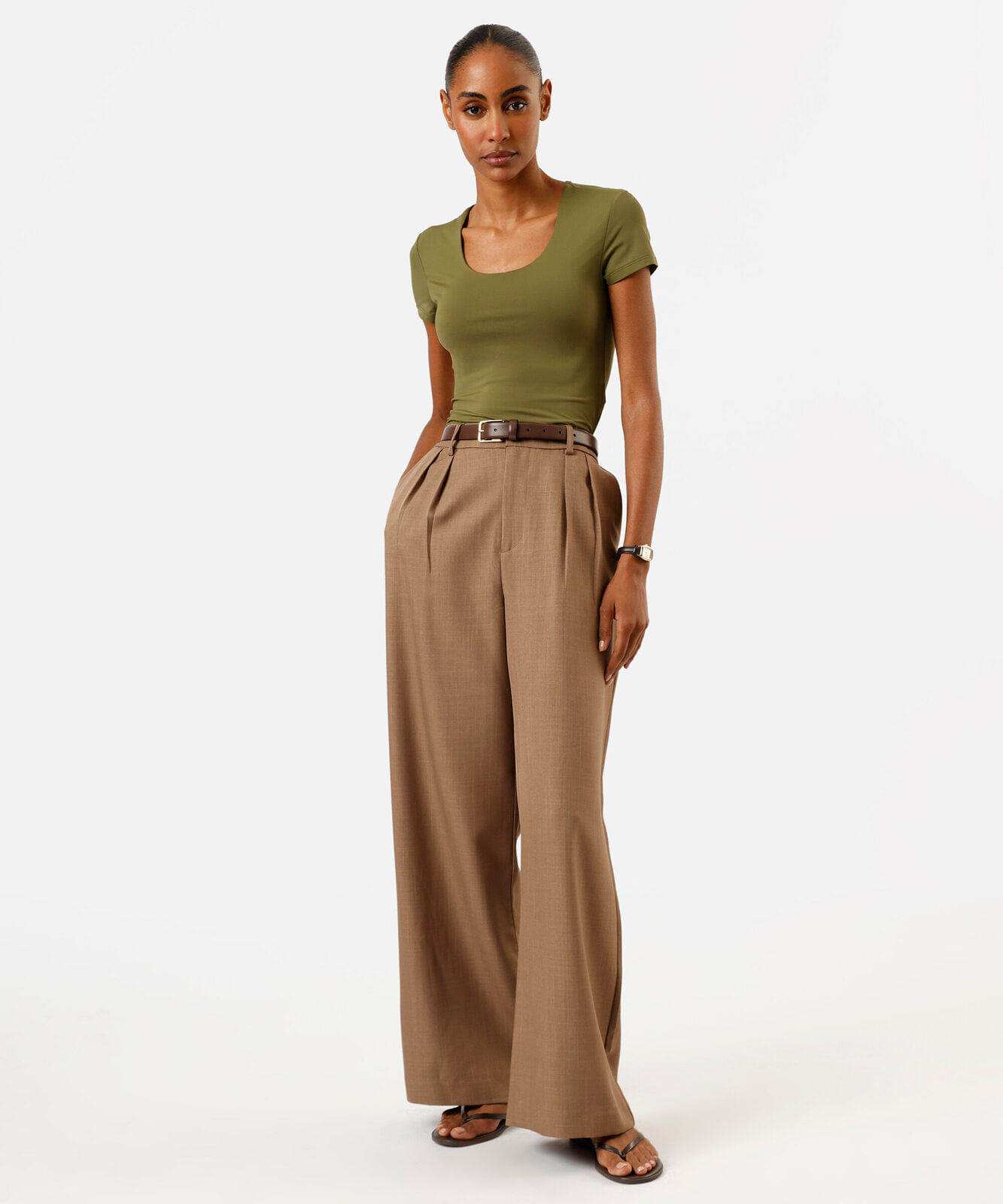 blusa baby look feminina de poliamida básica verde