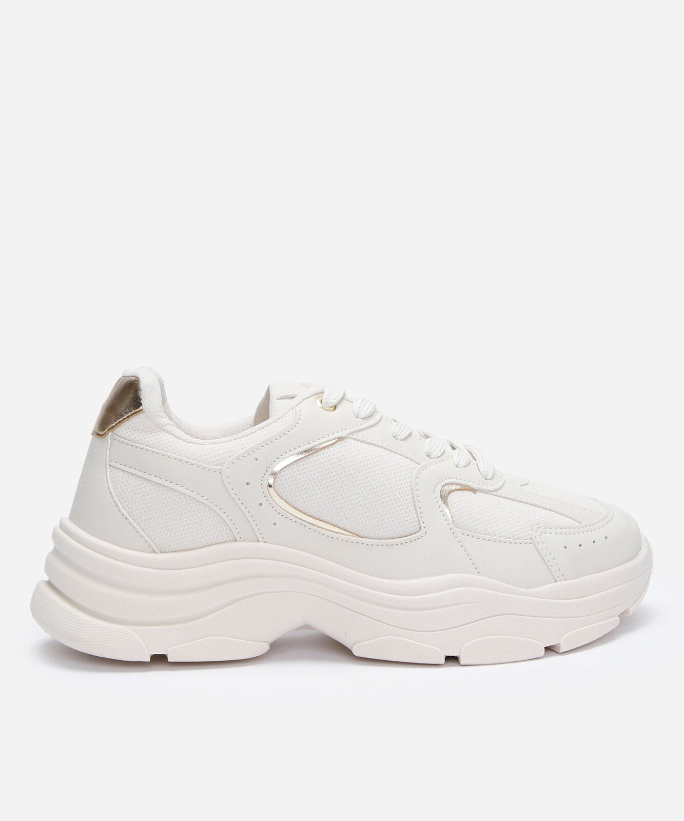 tênis chunky com recortes off white