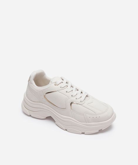 tênis chunky com recortes off white