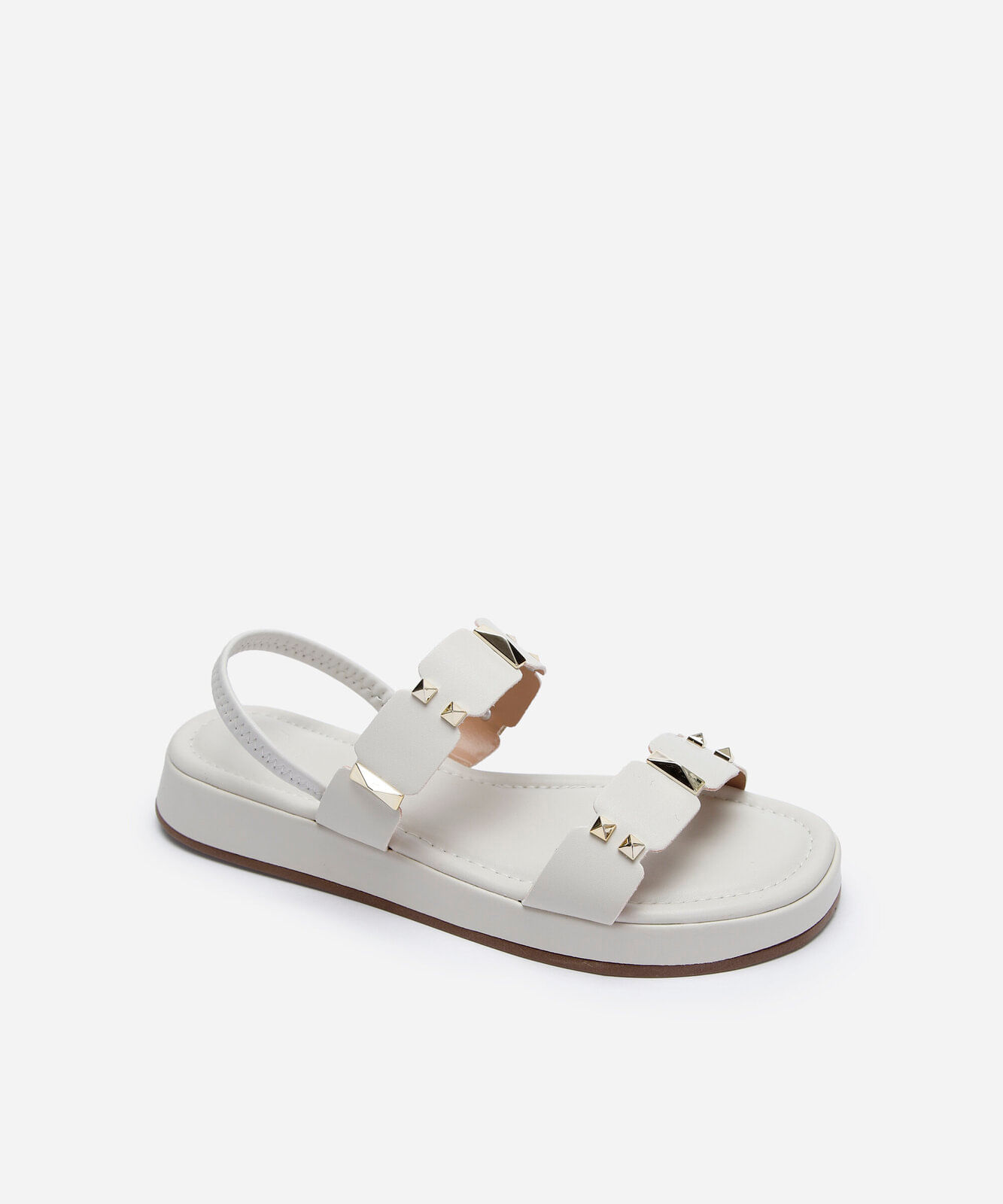rasteirinha flatform com tachas off white